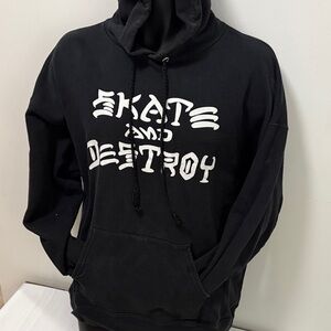 Thrasher Black and White Skate Hoodie